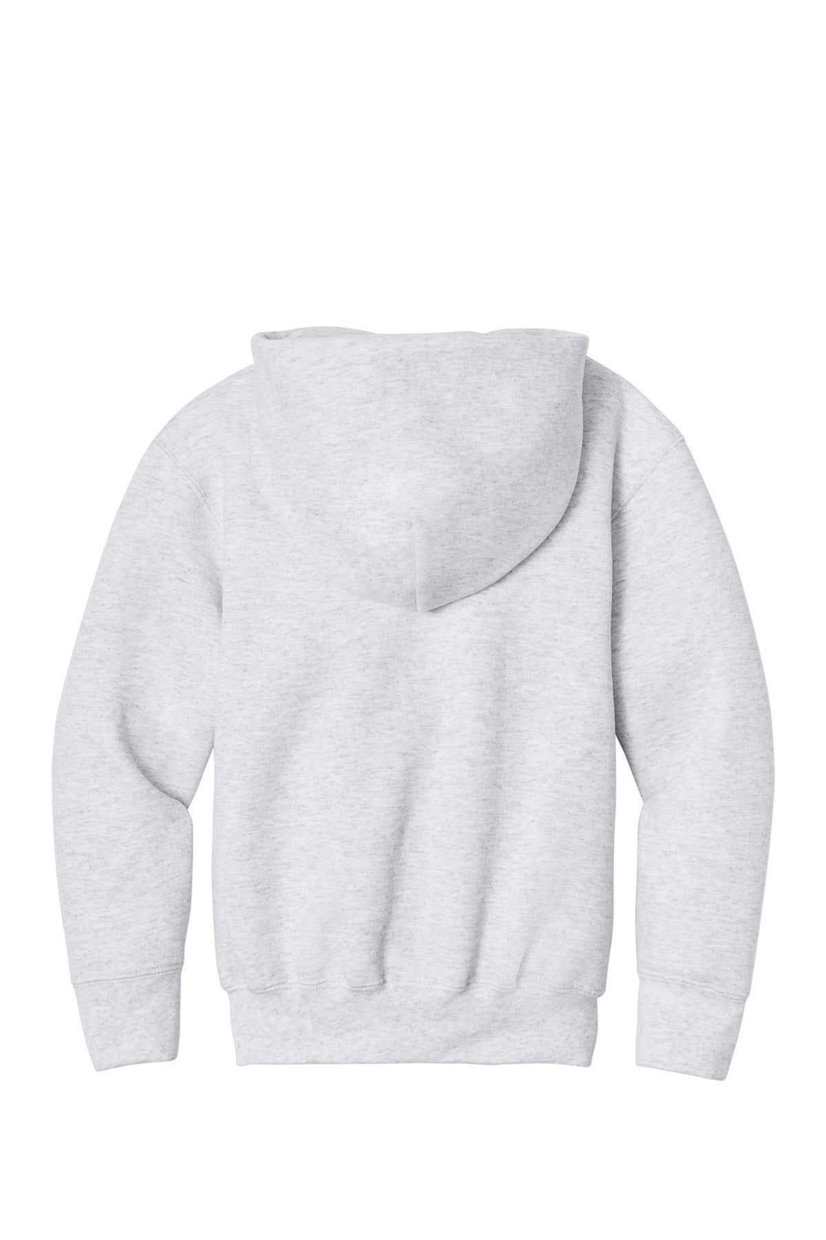 Port & Co Youth Core Fleece Full-Zip Hooded Sweatshirt - Ash