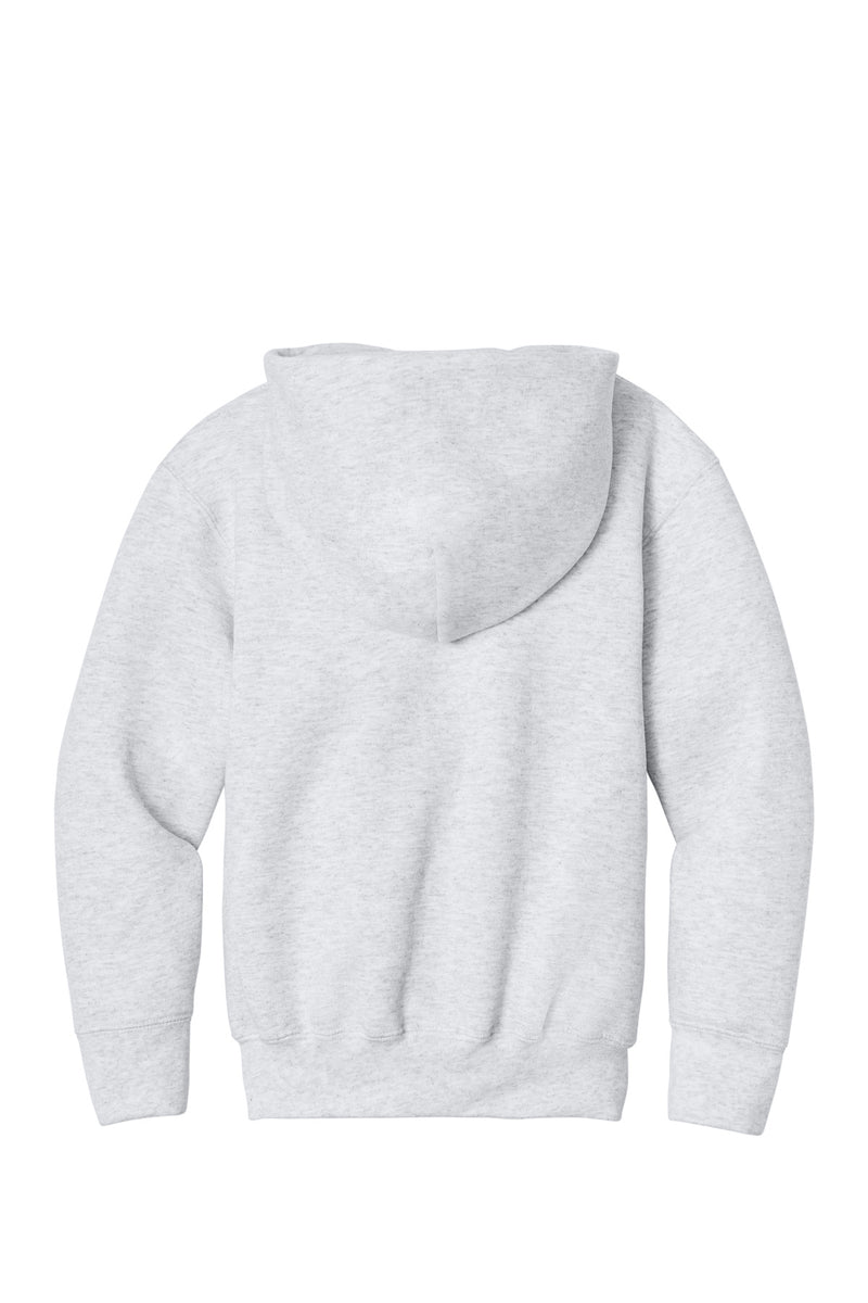 Port & Co Youth Core Fleece Full-Zip Hooded Sweatshirt - Ash
