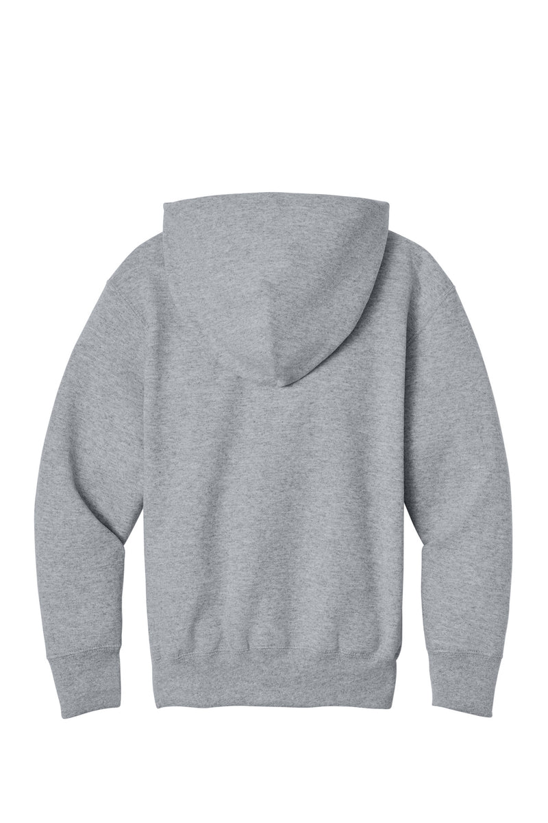 Port & Co Youth Core Fleece Full-Zip Hooded Sweatshirt - Athletic Heather