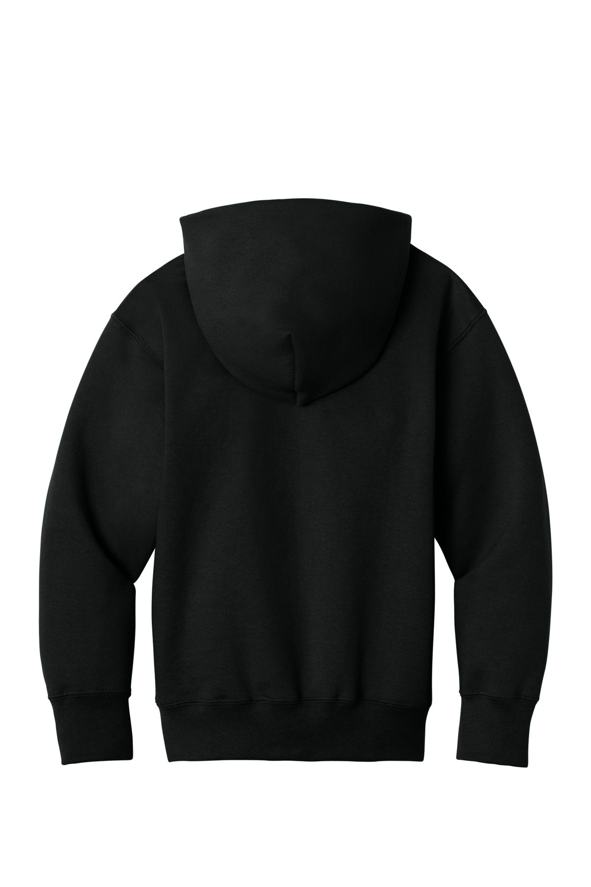Port & Co Youth Core Fleece Full-Zip Hooded Sweatshirt - Jet Black