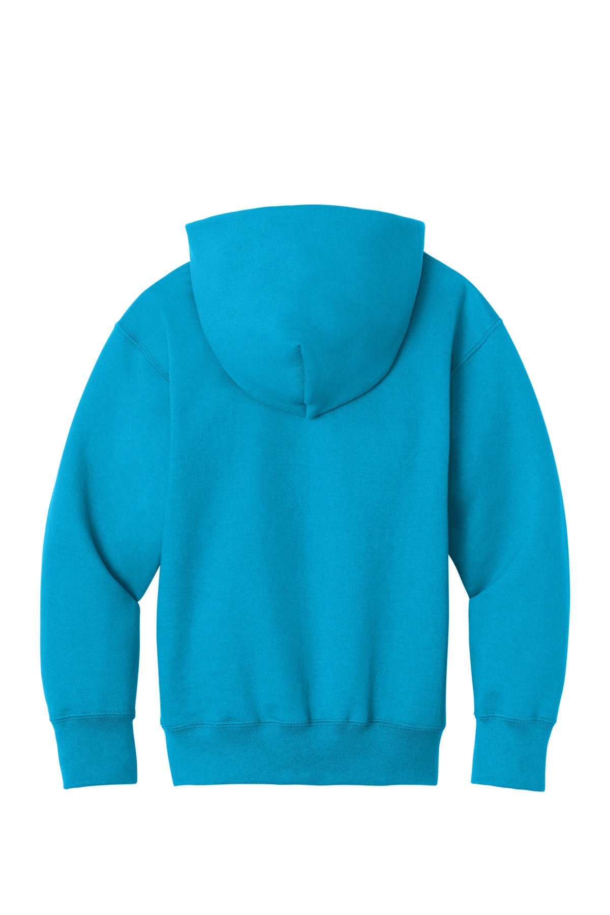 Port & Co Youth Core Fleece Full-Zip Hooded Sweatshirt - Neon Blue
