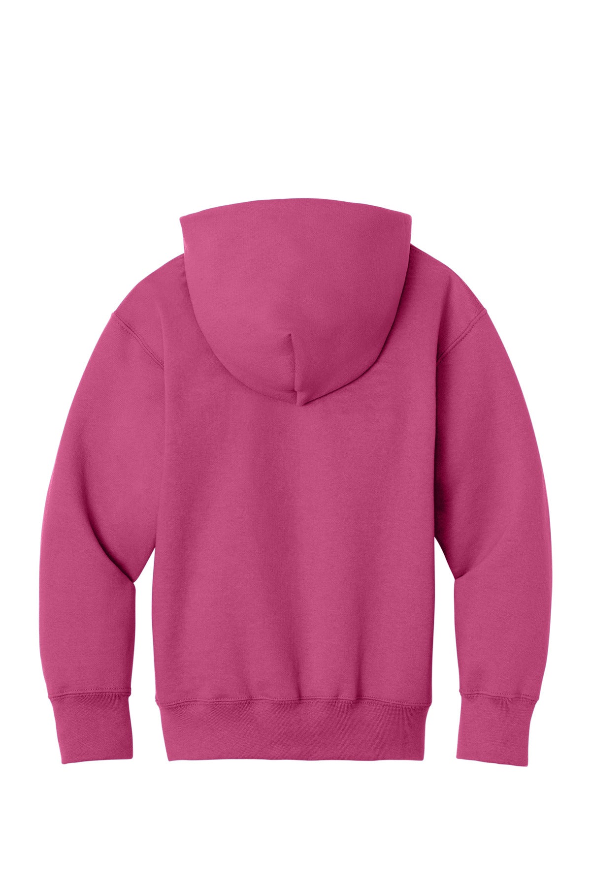 Port & Co Youth Core Fleece Full-Zip Hooded Sweatshirt - Sangria