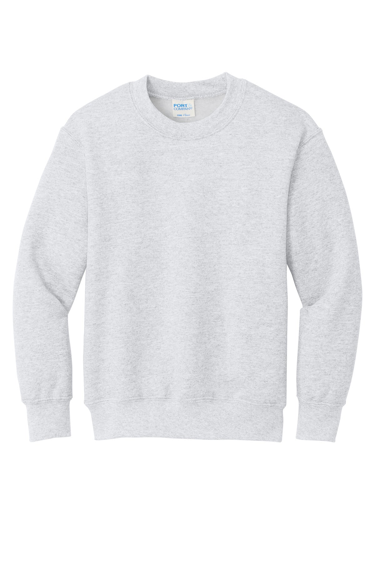 Port & Co Youth Core Fleece Crewneck Sweatshirt - Ash