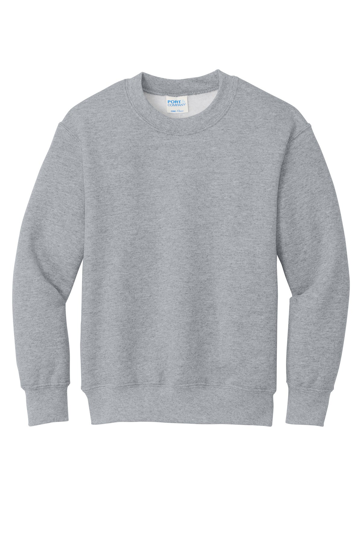 Port & Co Youth Core Fleece Crewneck Sweatshirt - Athletic Heather