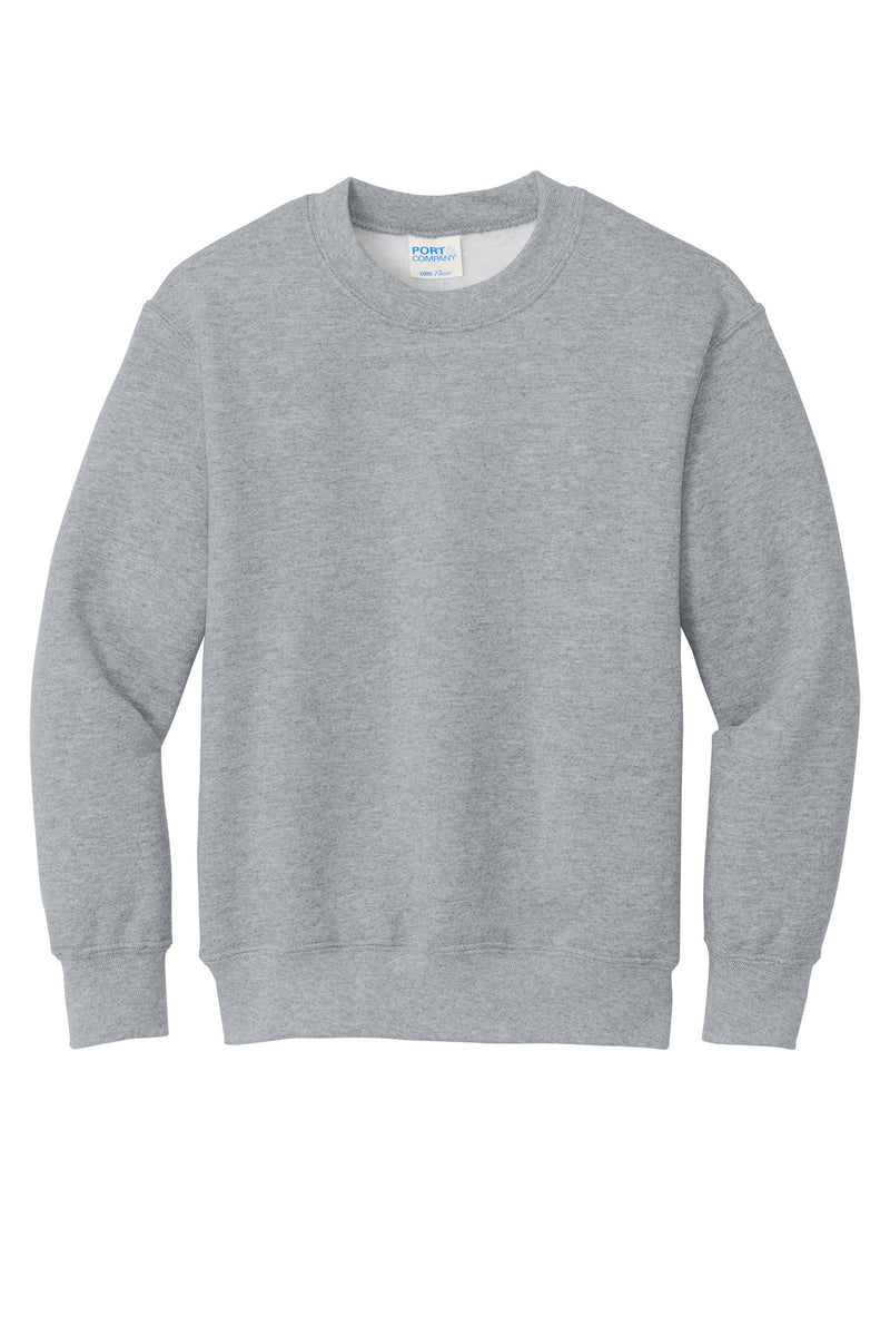 Port & Co Youth Core Fleece Crewneck Sweatshirt - Athletic Heather