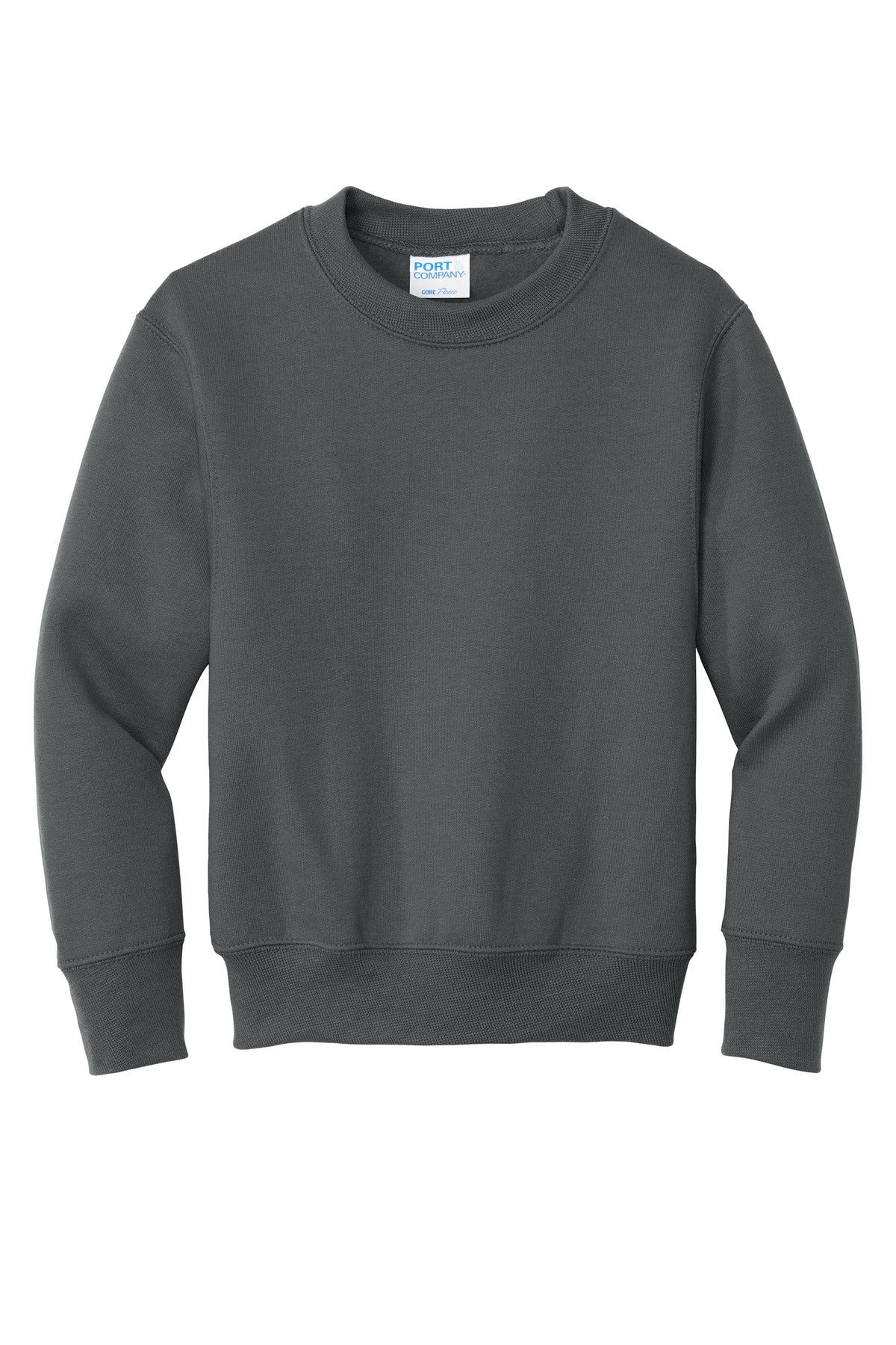 Port & Co Youth Core Fleece Crewneck Sweatshirt - Charcoal