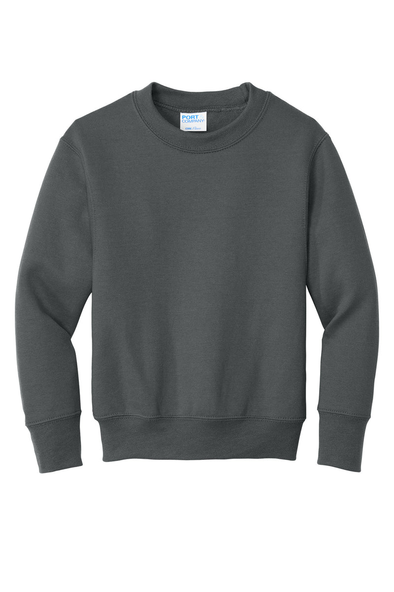 Port & Co Youth Core Fleece Crewneck Sweatshirt - Charcoal