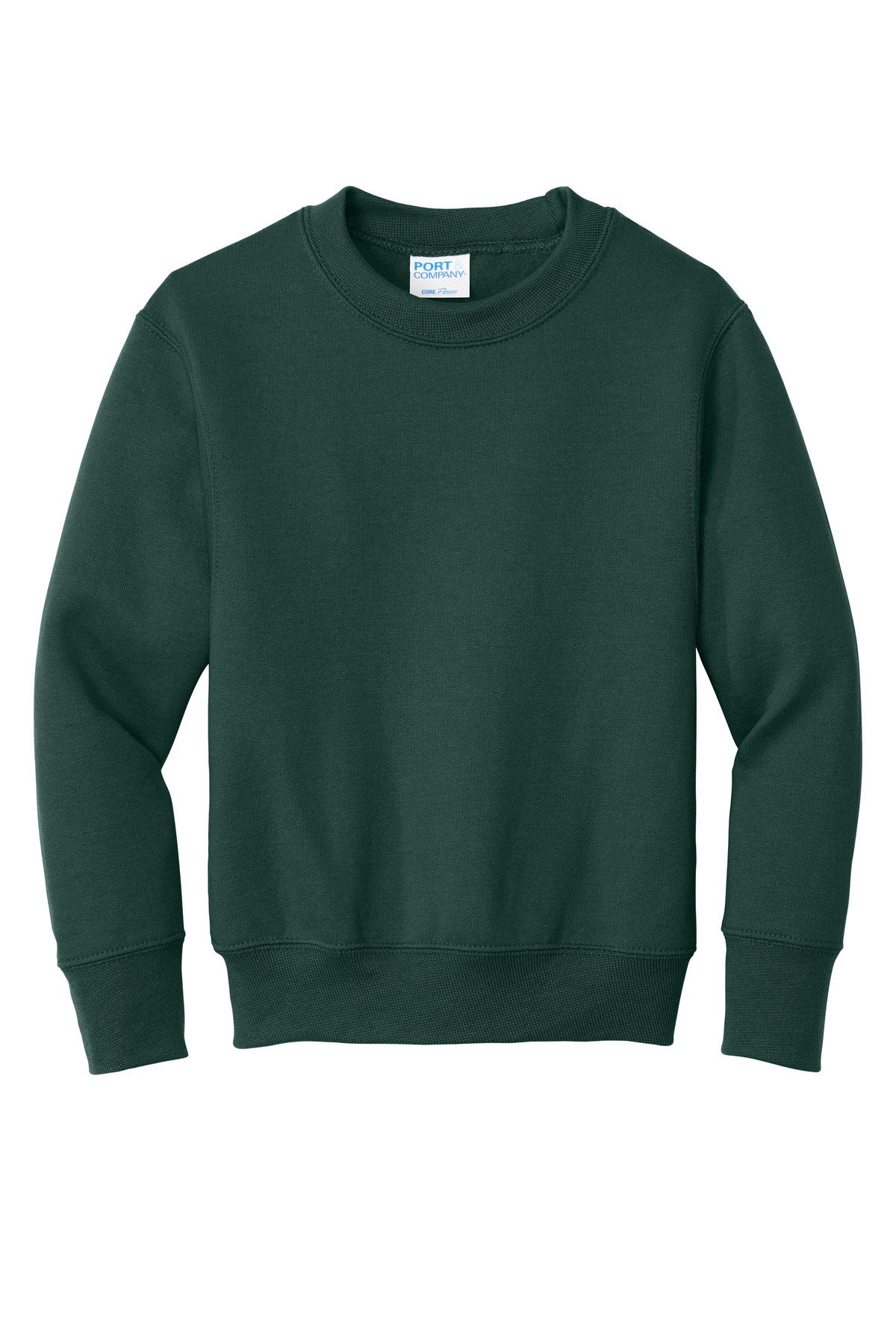 Port & Co Youth Core Fleece Crewneck Sweatshirt - Dark Green
