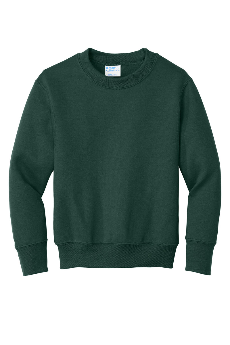 Port & Co Youth Core Fleece Crewneck Sweatshirt - Dark Green