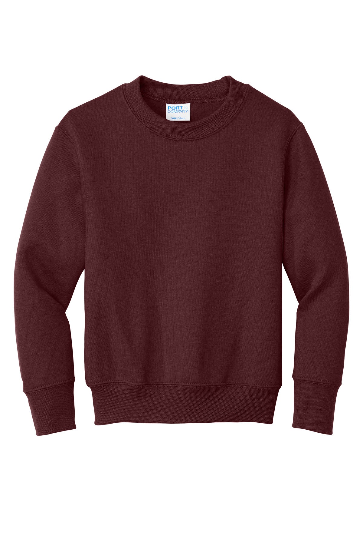 Port & Co Youth Core Fleece Crewneck Sweatshirt - Maroon