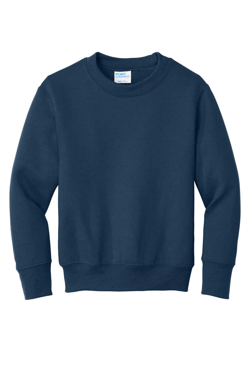 Port & Co Youth Core Fleece Crewneck Sweatshirt - Navy