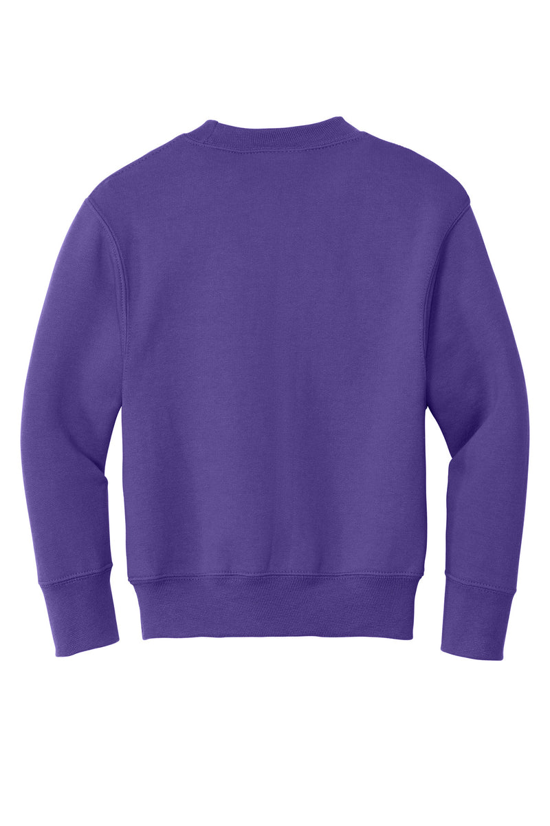 Port & Co Youth Core Fleece Crewneck Sweatshirt - Purple