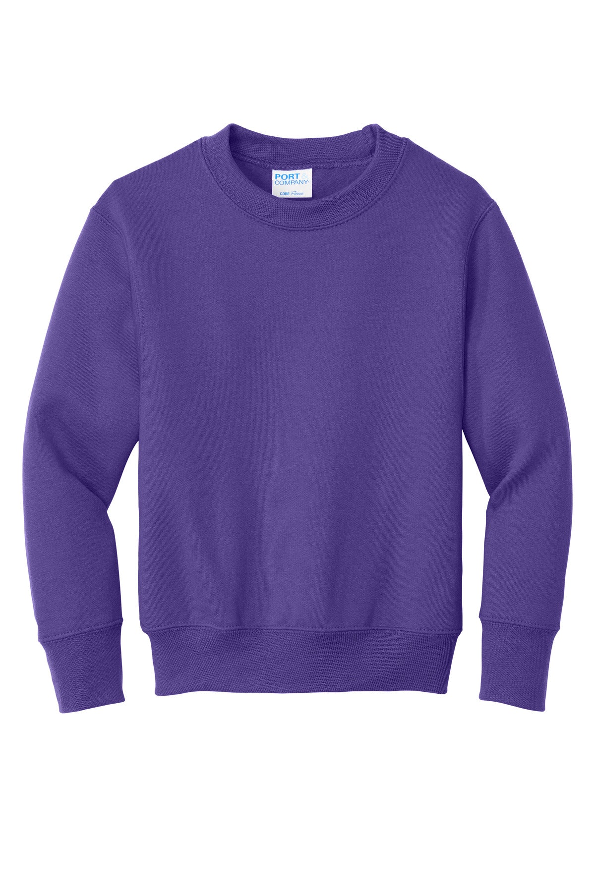 Port & Co Youth Core Fleece Crewneck Sweatshirt - Purple