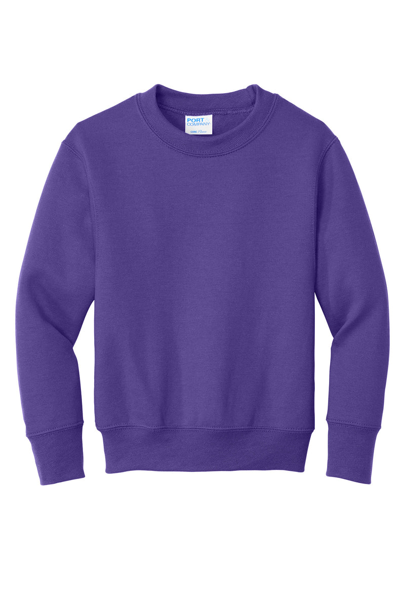 Port & Co Youth Core Fleece Crewneck Sweatshirt - Purple