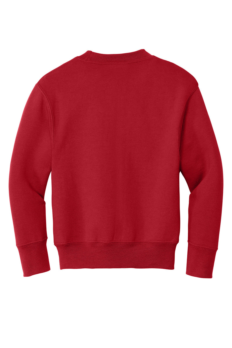 Port & Co Youth Core Fleece Crewneck Sweatshirt - Red