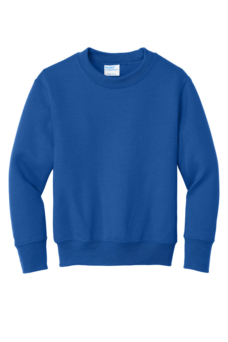 Port & Co Youth Core Fleece Crewneck Sweatshirt - Royal
