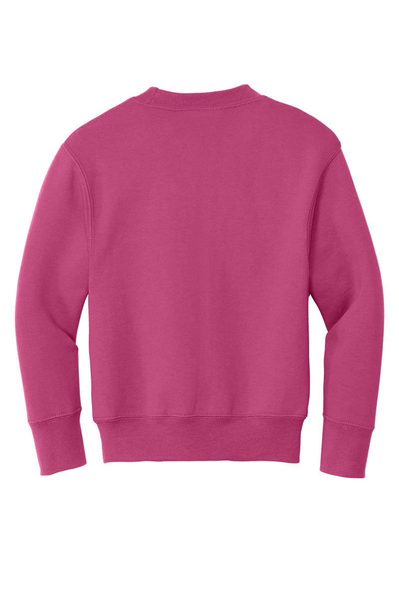 Port & Co Youth Core Fleece Crewneck Sweatshirt - Sangria
