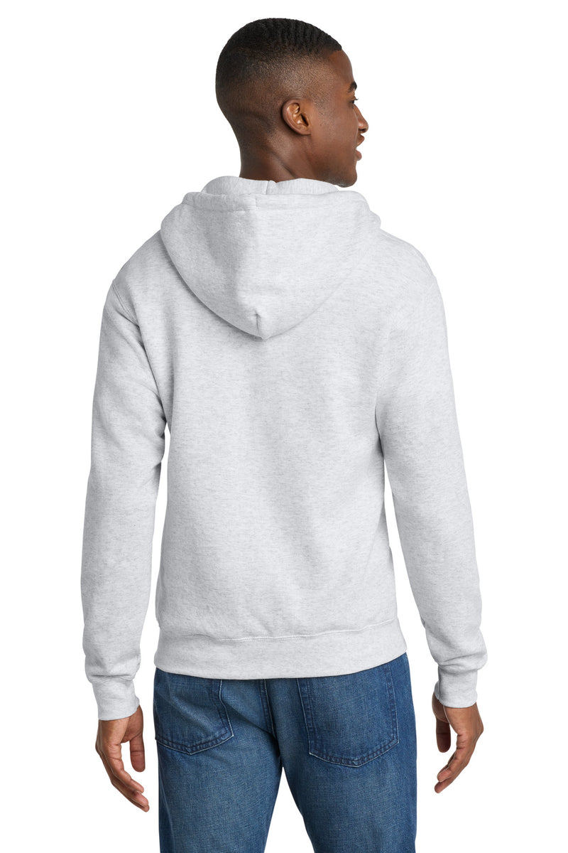 Port & Co Core Fleece Full-Zip Hooded Sweatshirt - Ash