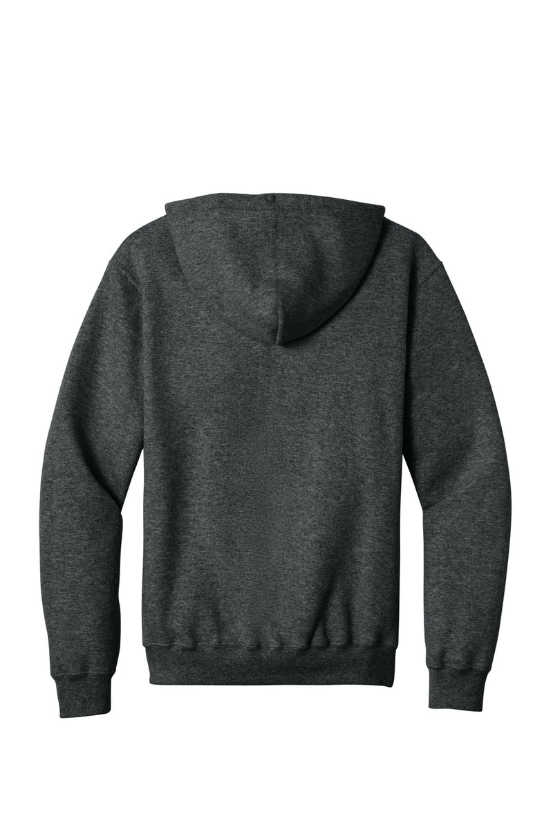 Port & Co Core Fleece Full-Zip Hooded Sweatshirt - Black Heather