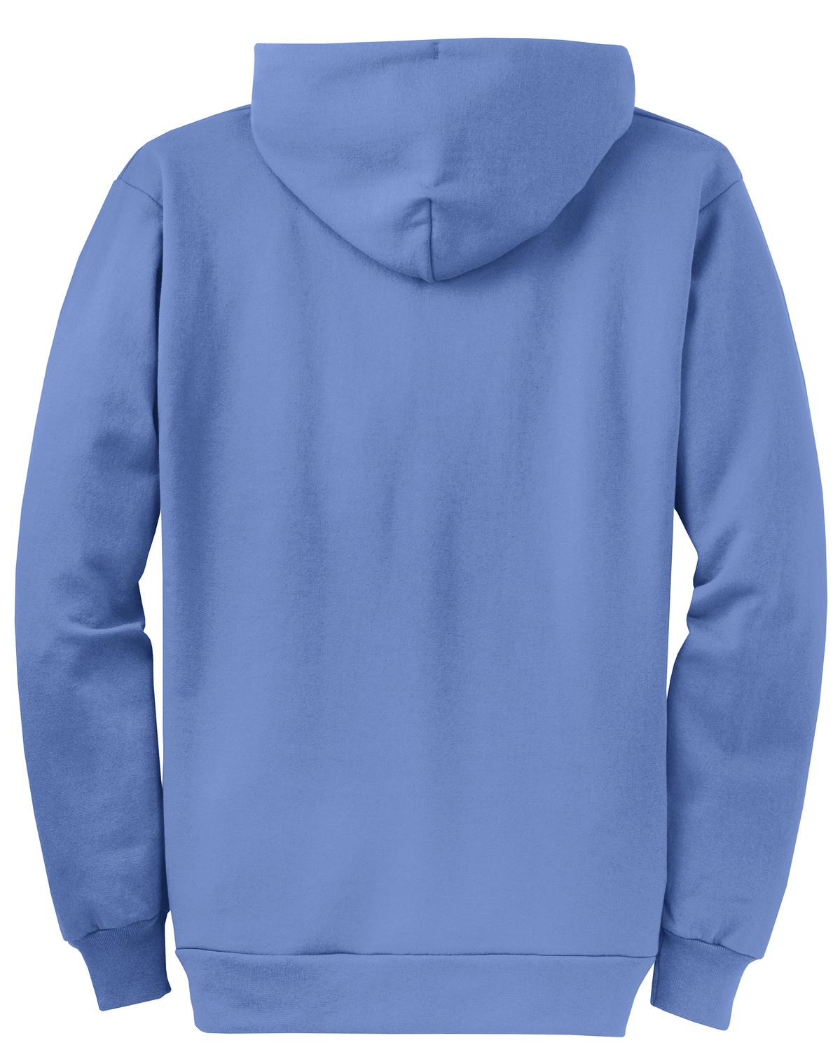 Port & Co Core Fleece Full-Zip Hooded Sweatshirt - Carolina Blue