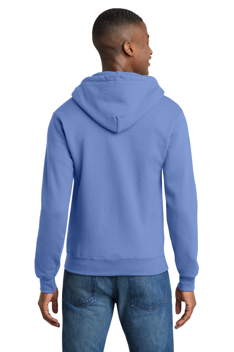 Port & Co Core Fleece Full-Zip Hooded Sweatshirt - Carolina Blue