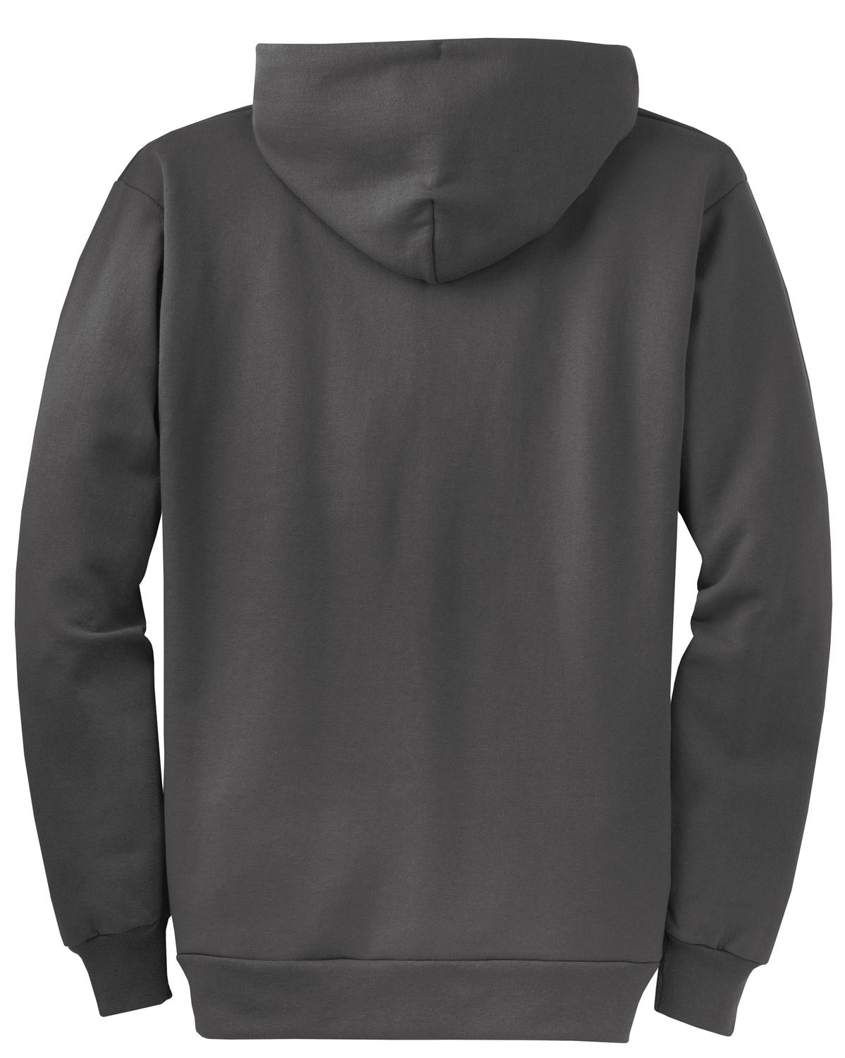 Port & Co Core Fleece Full-Zip Hooded Sweatshirt - Charcoal