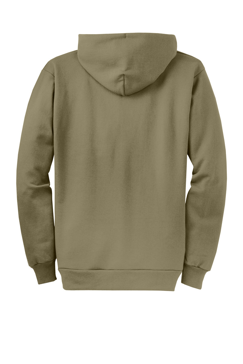 Port & Co Core Fleece Full-Zip Hooded Sweatshirt - Coyote Brown