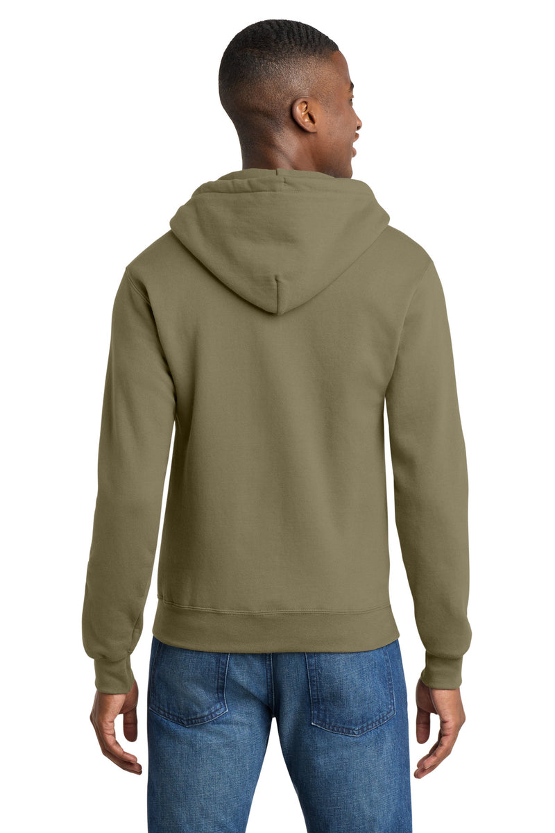 Port & Co Core Fleece Full-Zip Hooded Sweatshirt - Coyote Brown