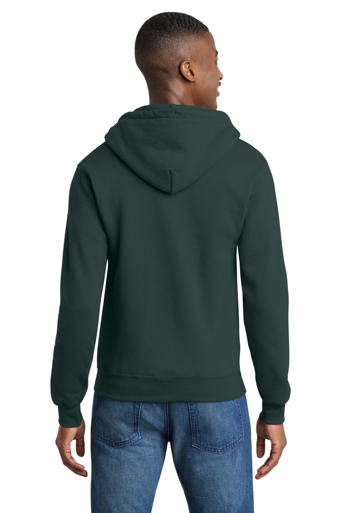 Port & Co Core Fleece Full-Zip Hooded Sweatshirt - Dark Green