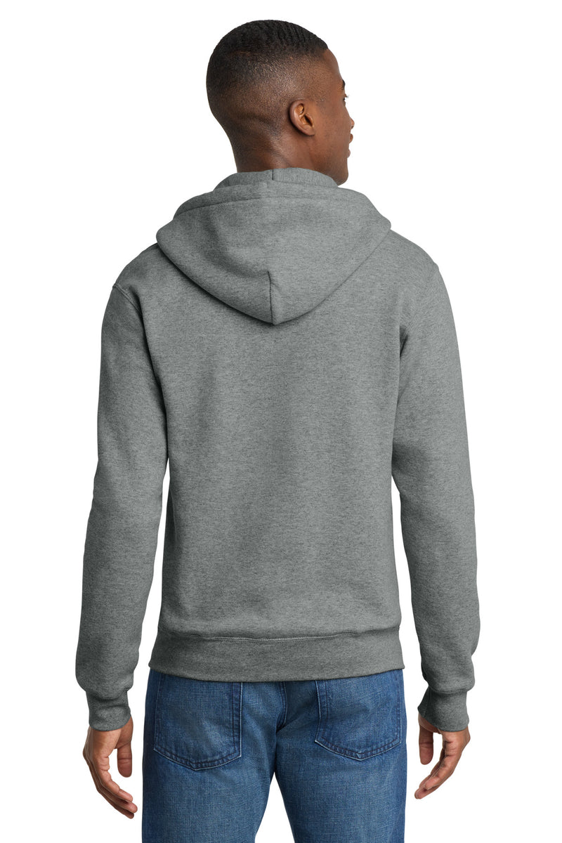 Port & Co Core Fleece Full-Zip Hooded Sweatshirt - Graphite Heather