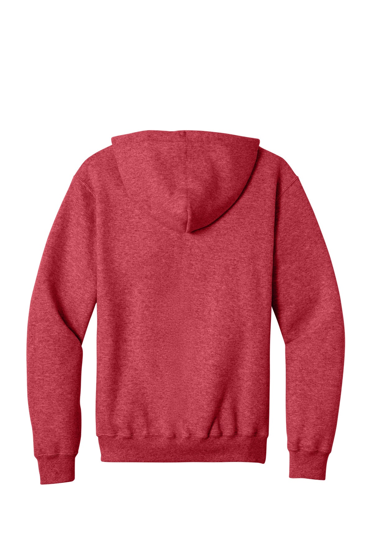 Port & Co Core Fleece Full-Zip Hooded Sweatshirt - Heather Red