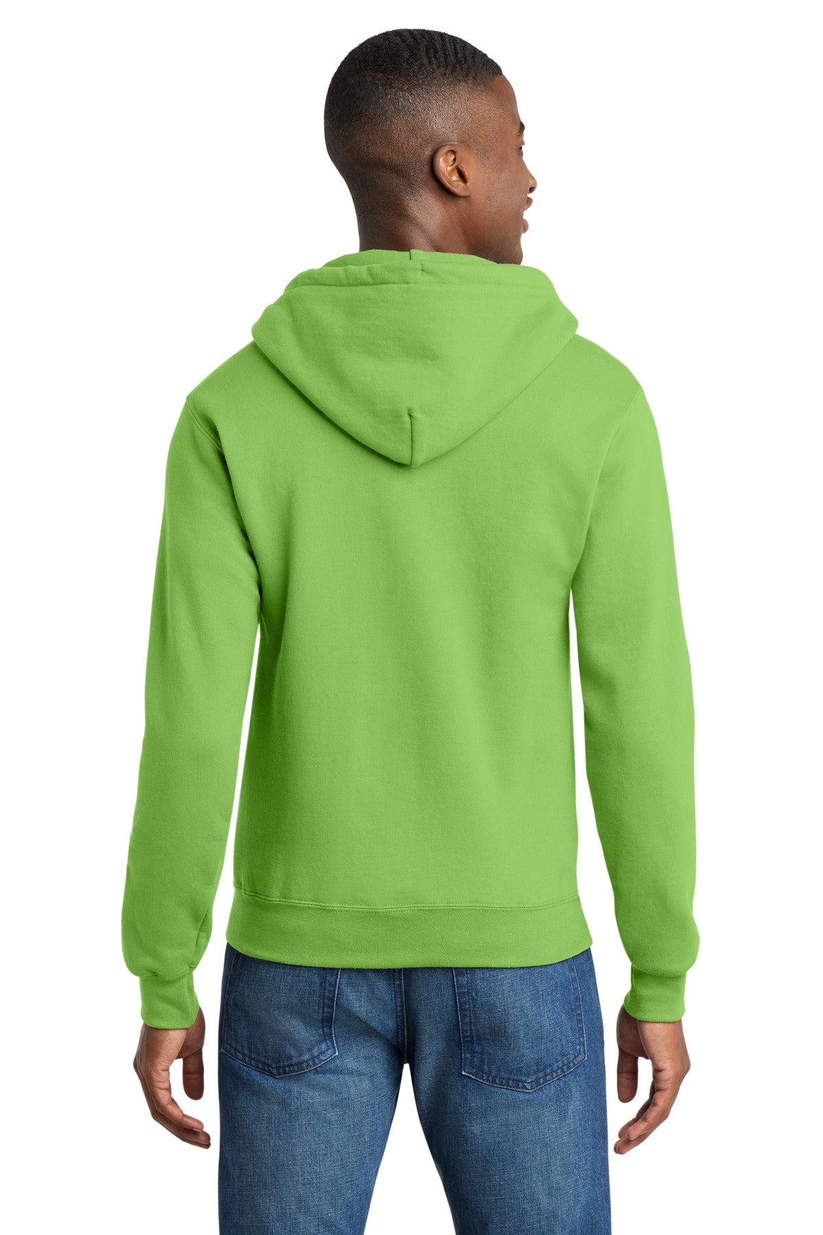 Port & Co Core Fleece Full-Zip Hooded Sweatshirt - Lime