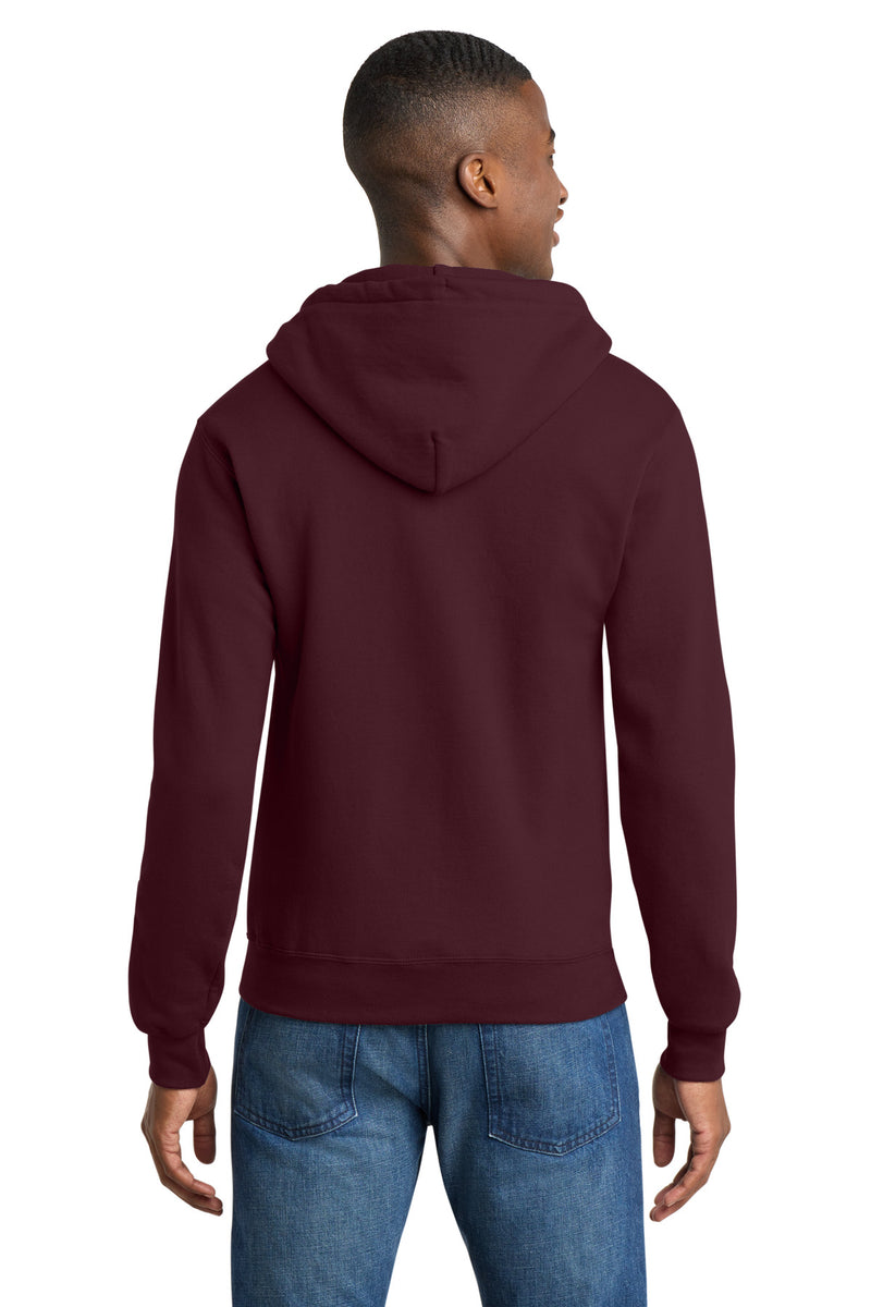 Port & Co Core Fleece Full-Zip Hooded Sweatshirt - Maroon