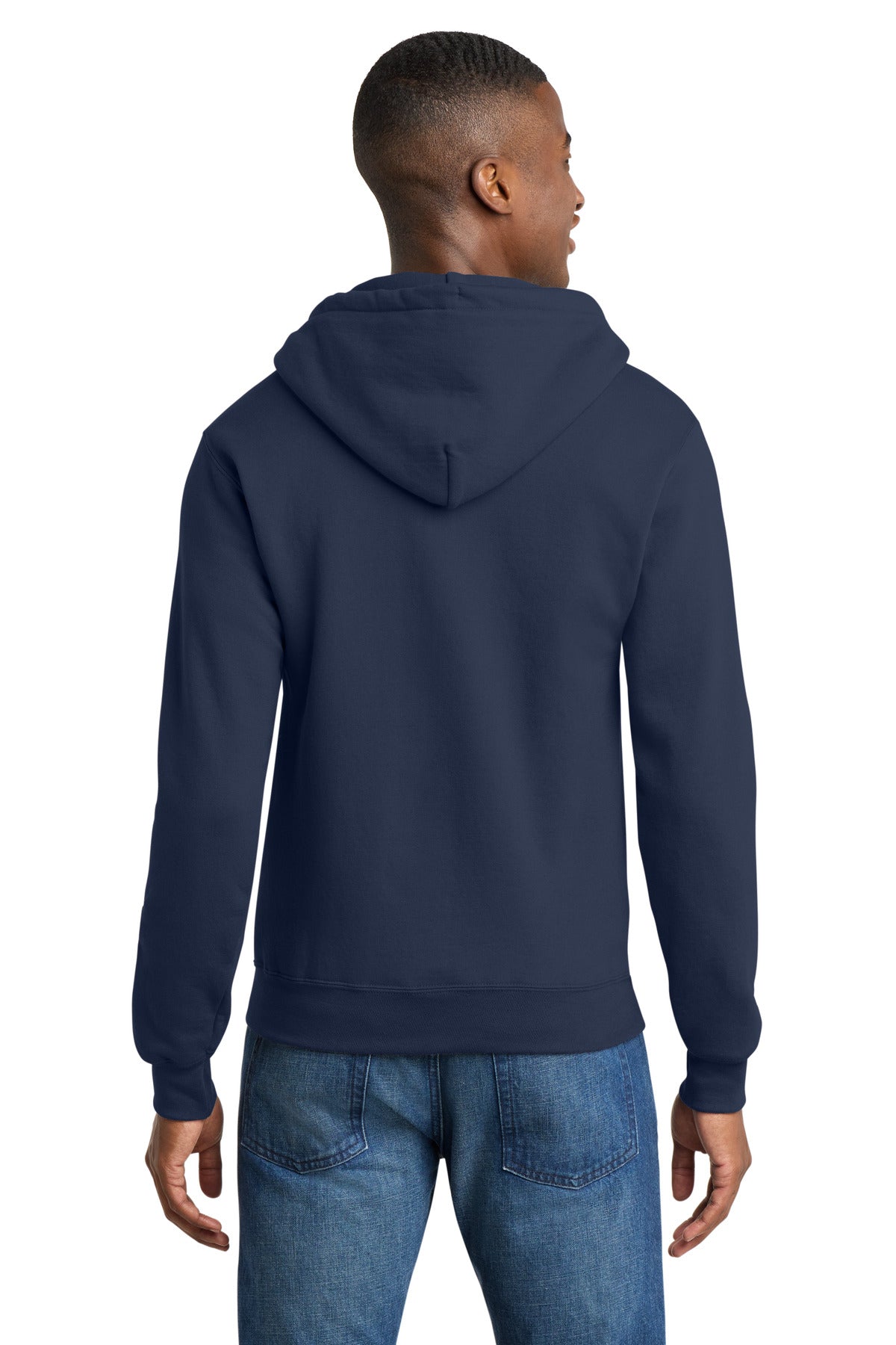 Port & Co Core Fleece Full-Zip Hooded Sweatshirt - Navy