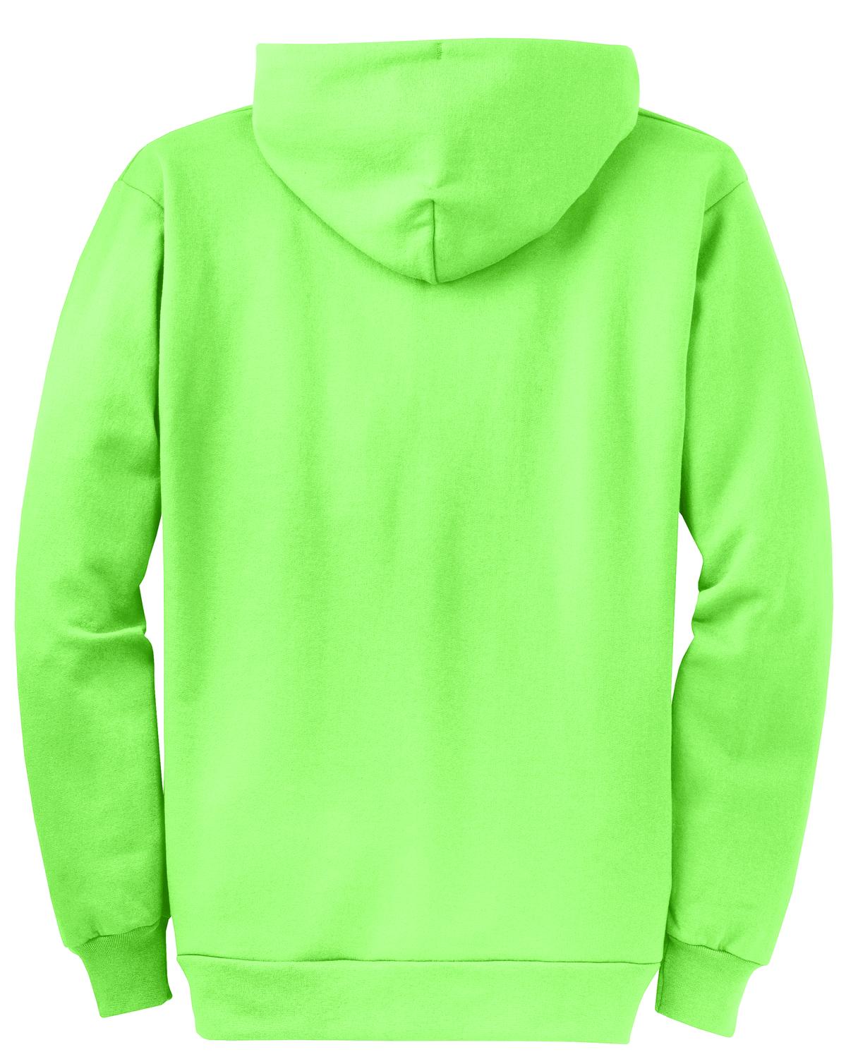 Port & Co Core Fleece Full-Zip Hooded Sweatshirt - Neon Green