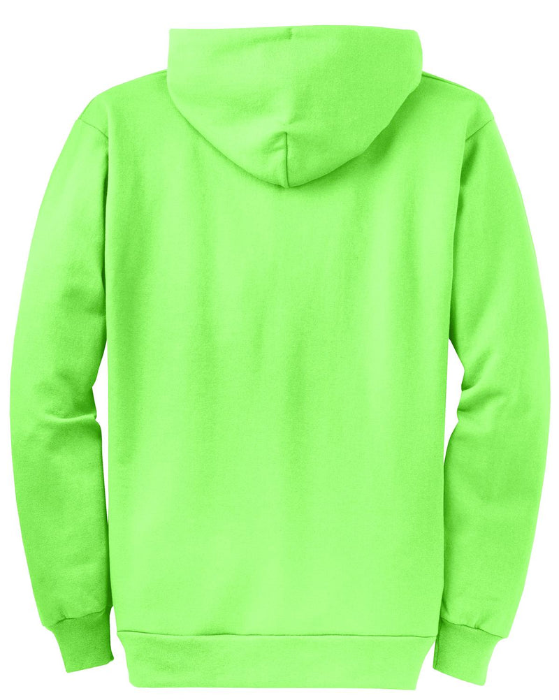Port & Co Core Fleece Full-Zip Hooded Sweatshirt - Neon Green