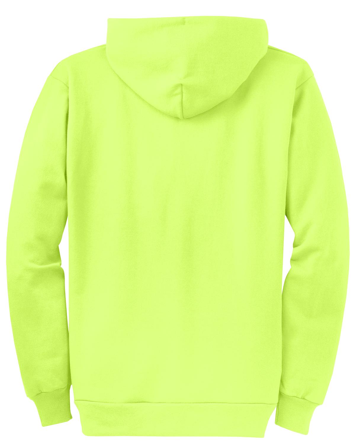 Port & Co Core Fleece Full-Zip Hooded Sweatshirt - Neon Yellow