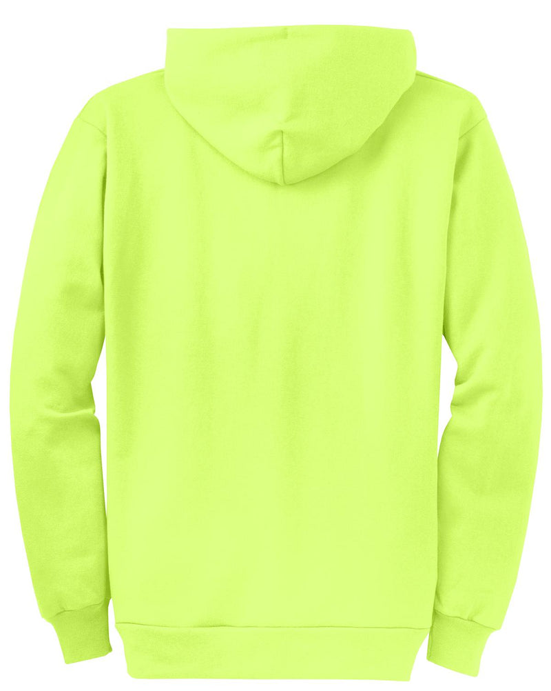 Port & Co Core Fleece Full-Zip Hooded Sweatshirt - Neon Yellow