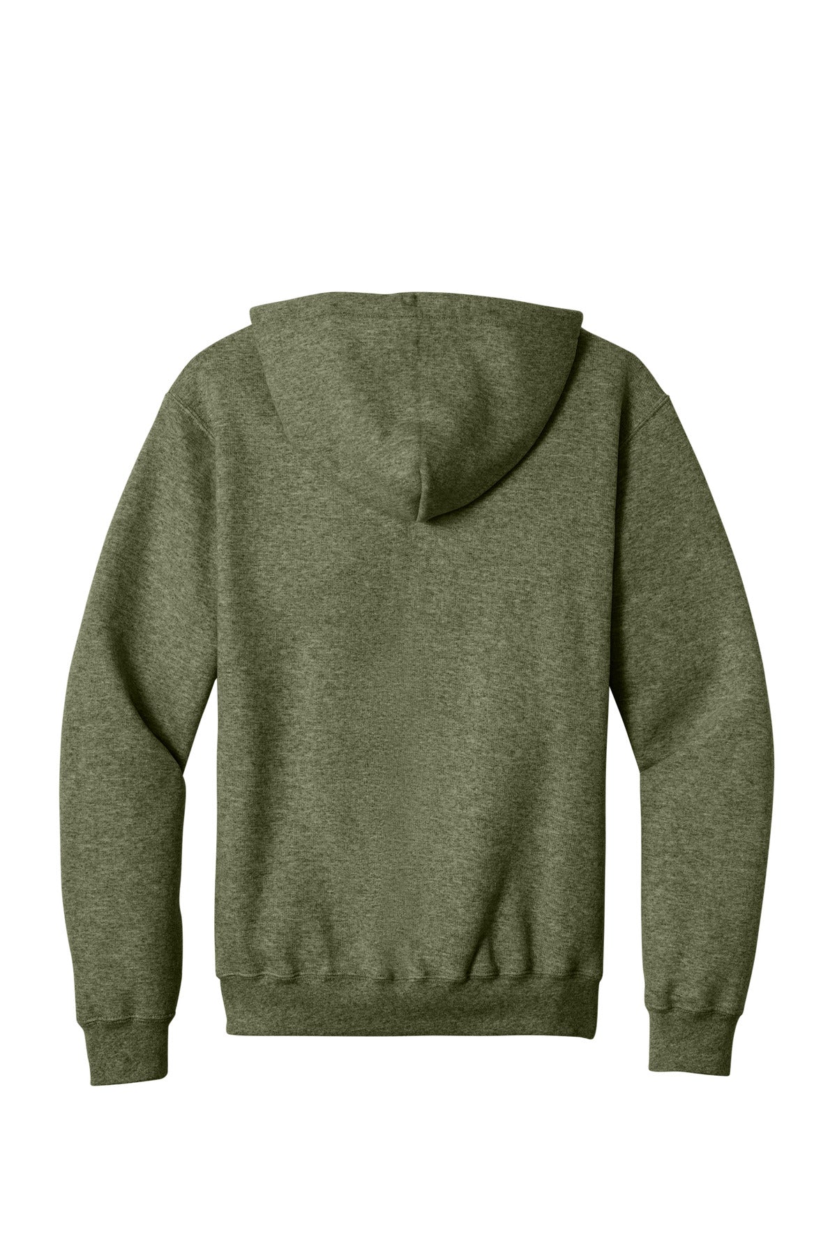 Port & Co Core Fleece Full-Zip Hooded Sweatshirt - Olive Drab Green Heather