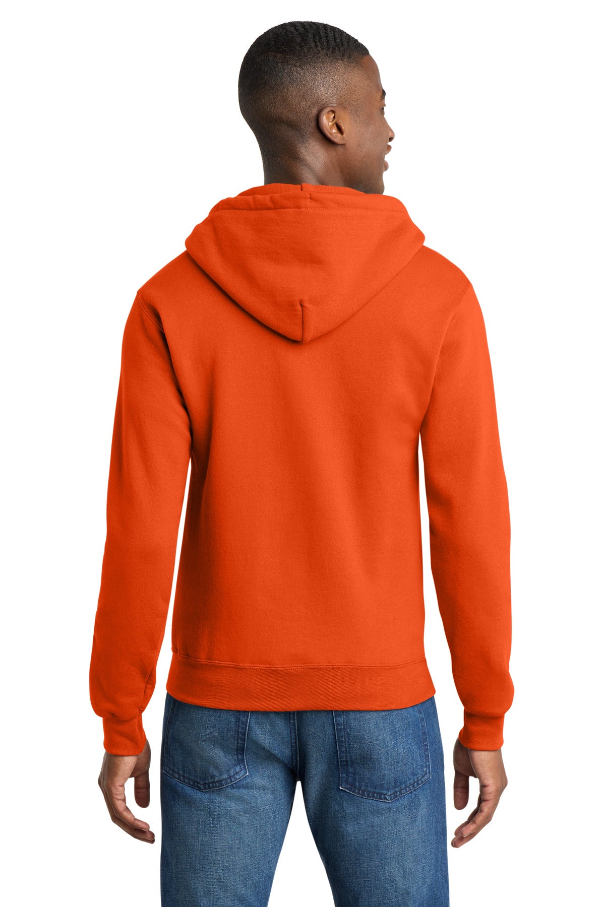 Port & Co Core Fleece Full-Zip Hooded Sweatshirt - Orange