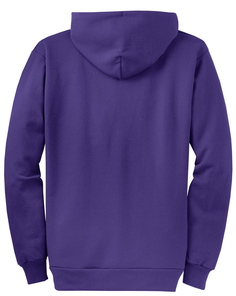 Port & Co Core Fleece Full-Zip Hooded Sweatshirt - Purple