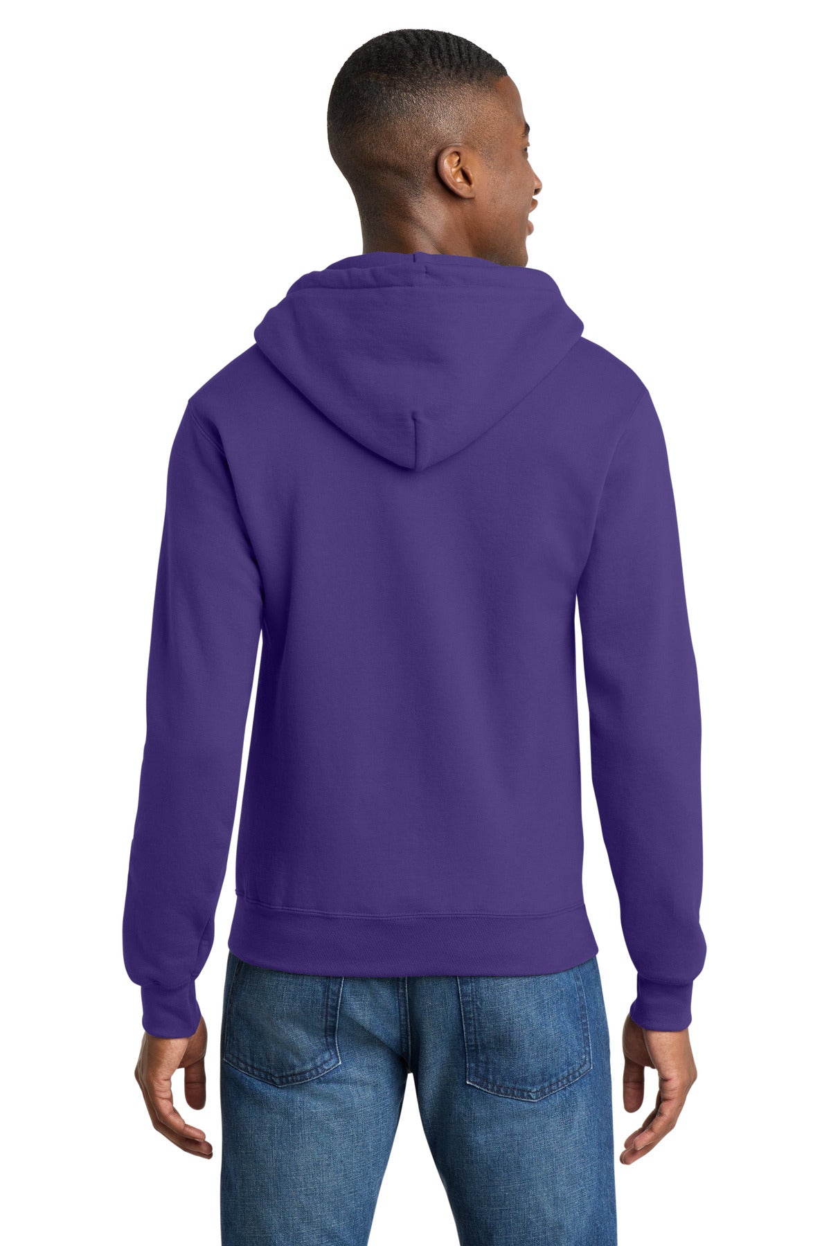 Port & Co Core Fleece Full-Zip Hooded Sweatshirt - Purple