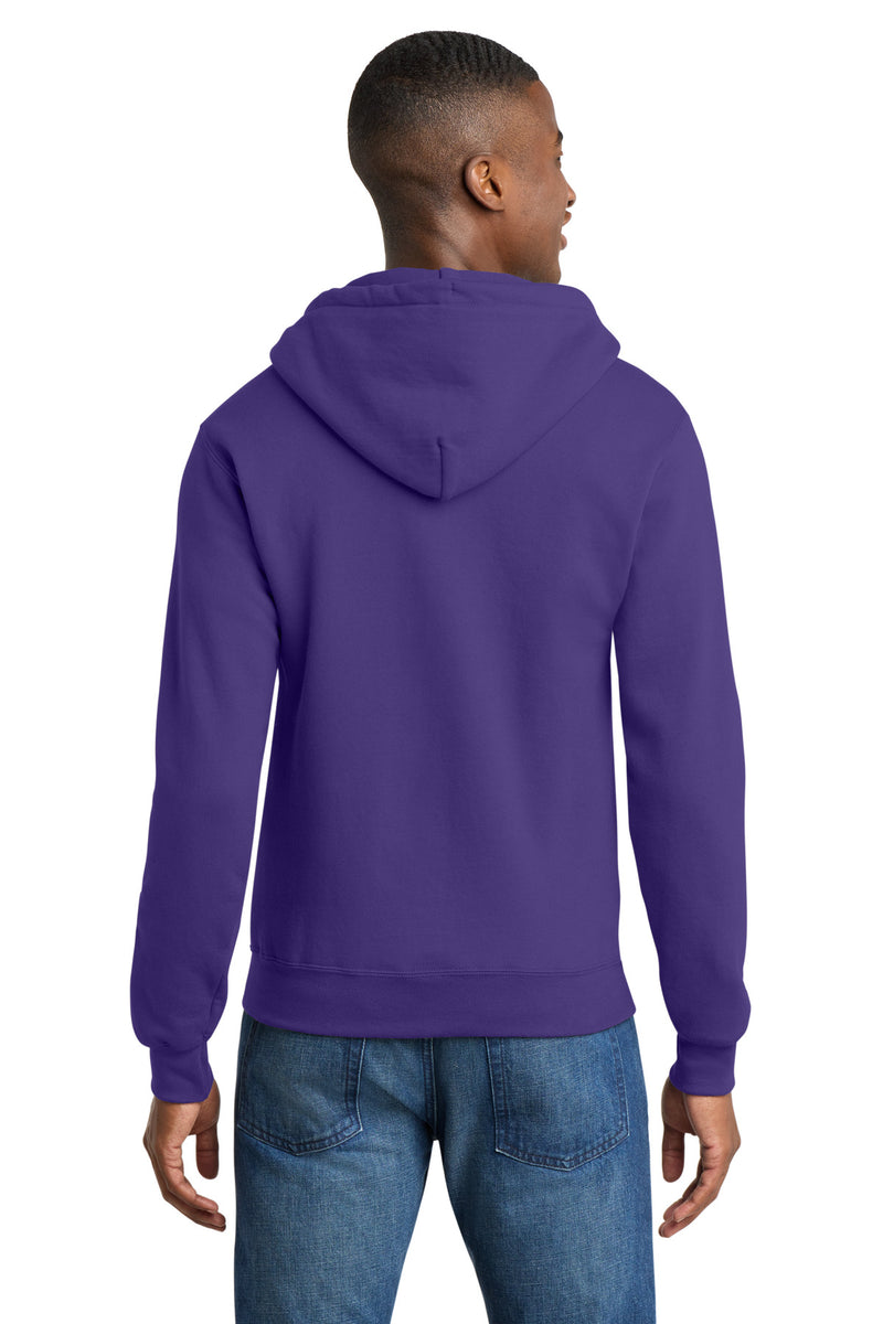 Port & Co Core Fleece Full-Zip Hooded Sweatshirt - Purple