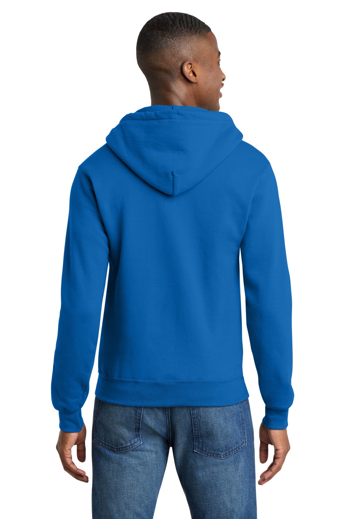 Port & Co Core Fleece Full-Zip Hooded Sweatshirt - Royal