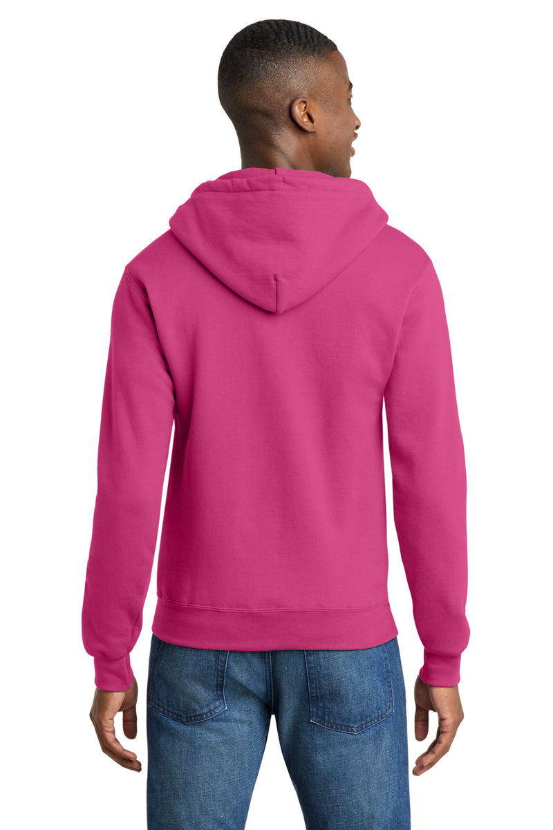 Port & Co Core Fleece Full-Zip Hooded Sweatshirt - Sangria