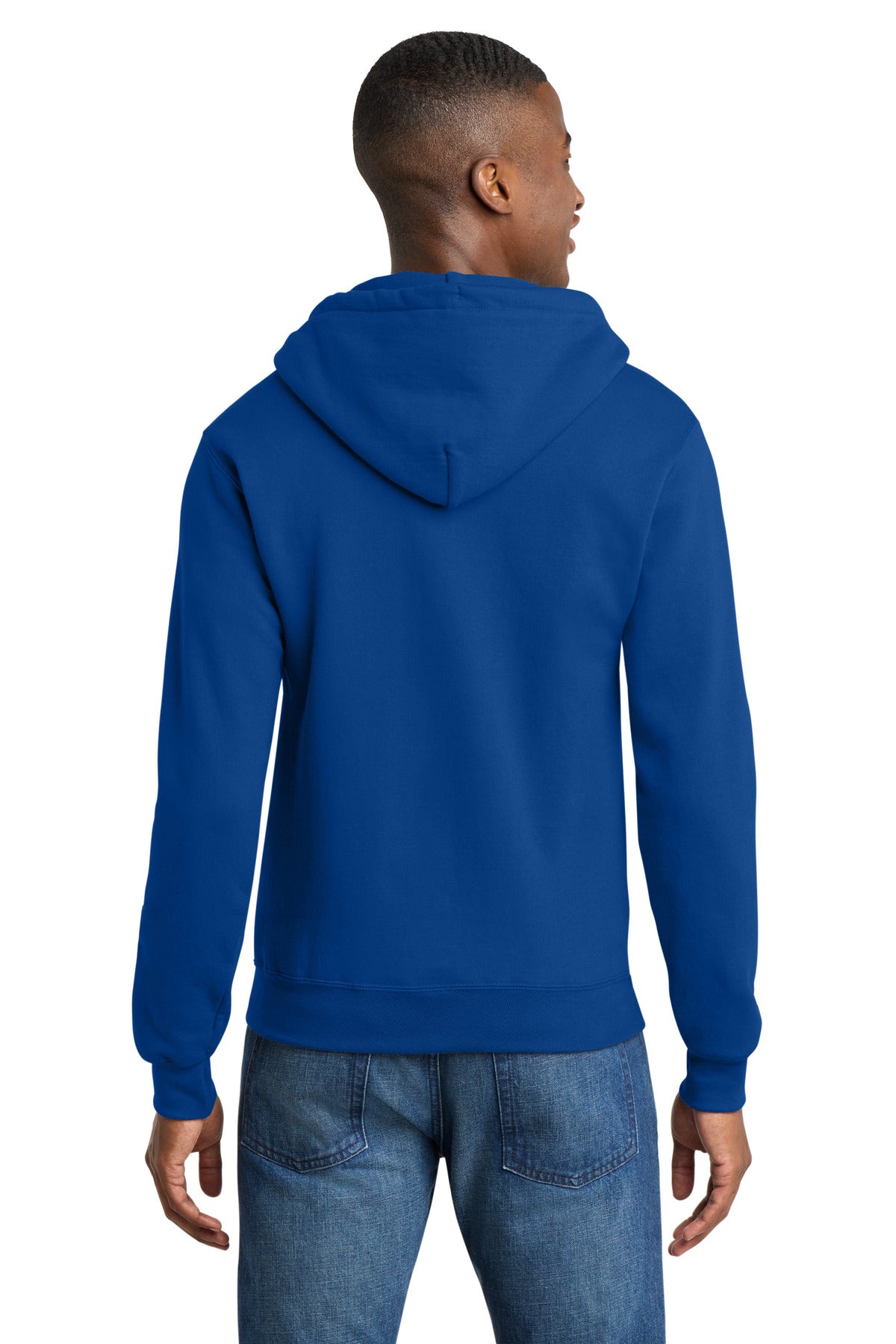 Port & Co Core Fleece Full-Zip Hooded Sweatshirt - True Royal