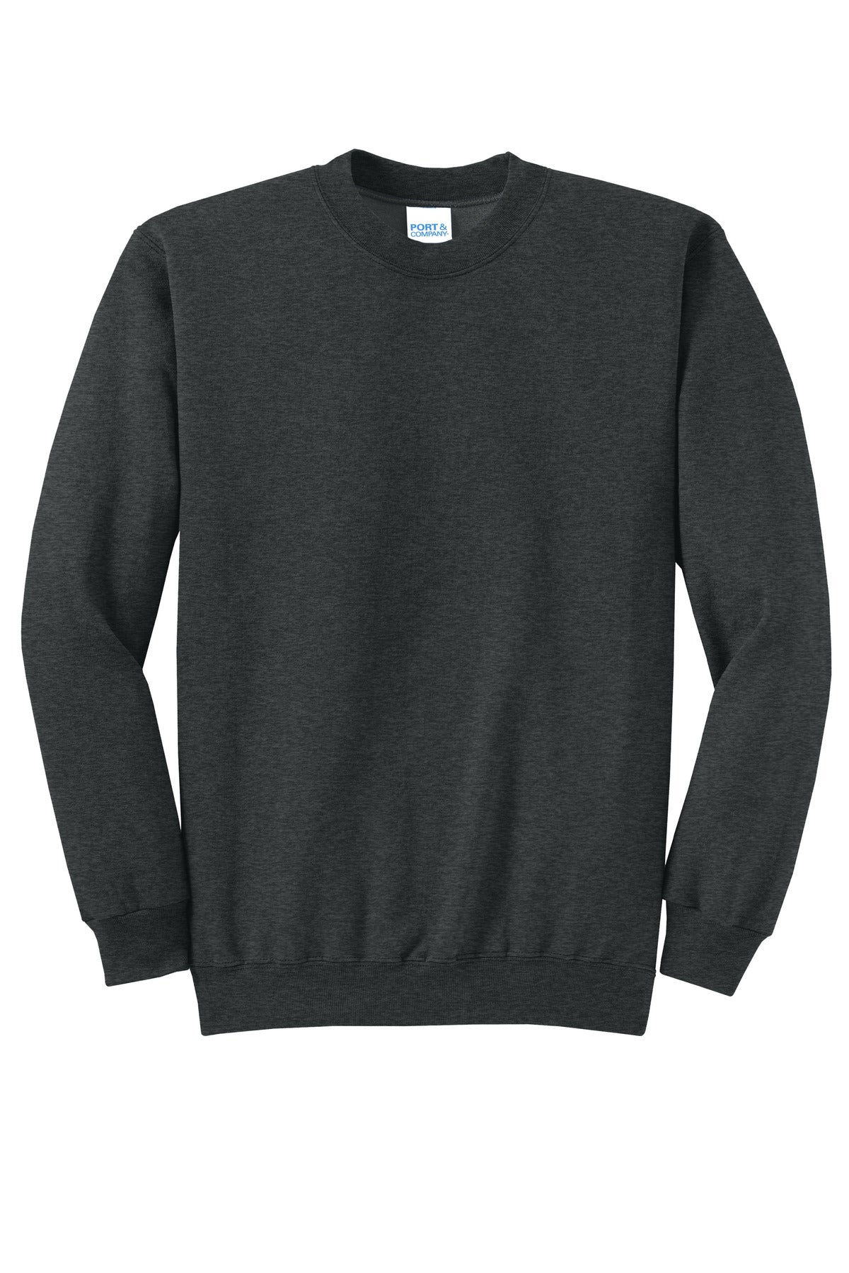 Port & Co Core Fleece Crewneck Sweatshirt - Black Heather