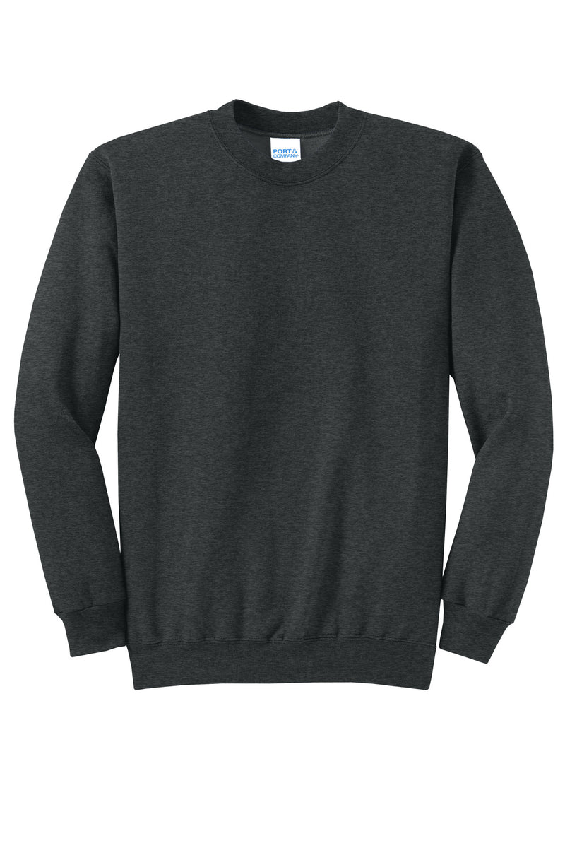 Port & Co Core Fleece Crewneck Sweatshirt - Black Heather