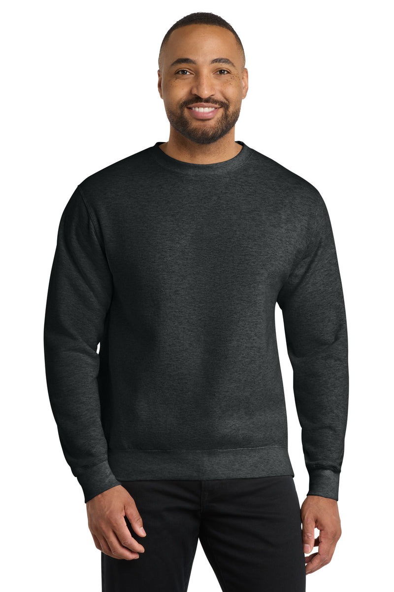 Port & Co Core Fleece Crewneck Sweatshirt - Black Heather