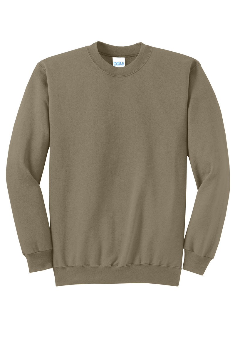 Port & Co Core Fleece Crewneck Sweatshirt - Coyote Brown